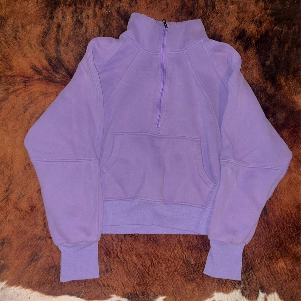 Purple Quarter-Zip Sweatshirt